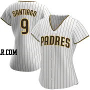 Benito Santiago Women's San Diego Padres White/Brown Replica Home Jersey
