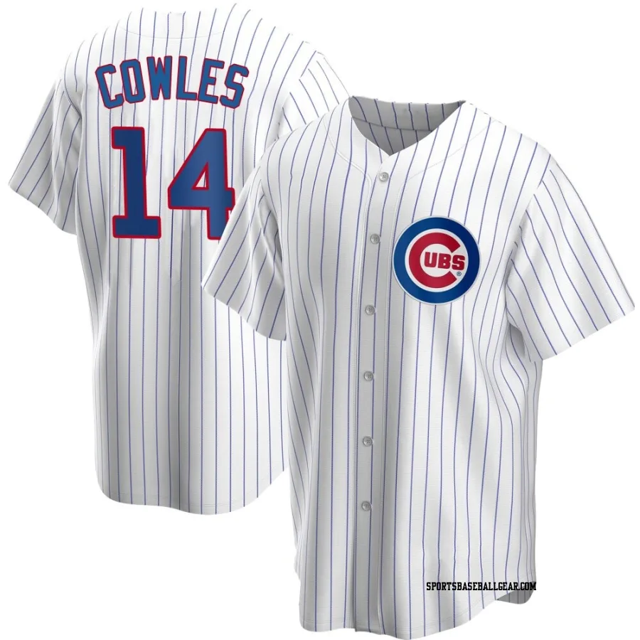 Benjamin Cowles Men's Chicago Cubs White Replica Home Jersey