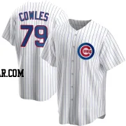 Benjamin Cowles Youth Chicago Cubs White Replica Home Jersey