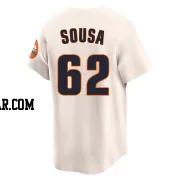 Bennett Sousa Men's Houston Astros Cream Limited Throwback Cooperstown Collection Jersey