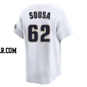 Bennett Sousa Men's Houston Astros White Limited Throwback Cooperstown Collection Jersey