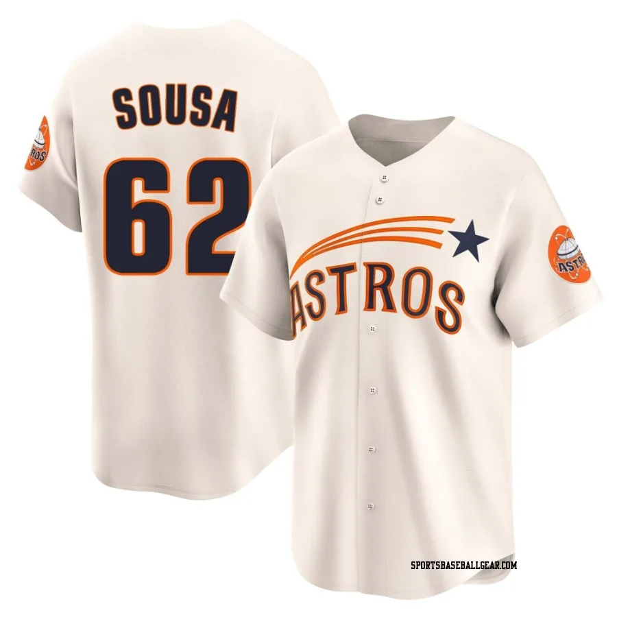 Bennett Sousa Youth Houston Astros Cream Limited Throwback Cooperstown Collection Jersey