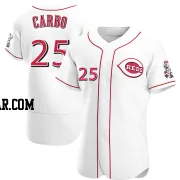 Bernie Carbo Men's Cincinnati Reds White Authentic Home Jersey