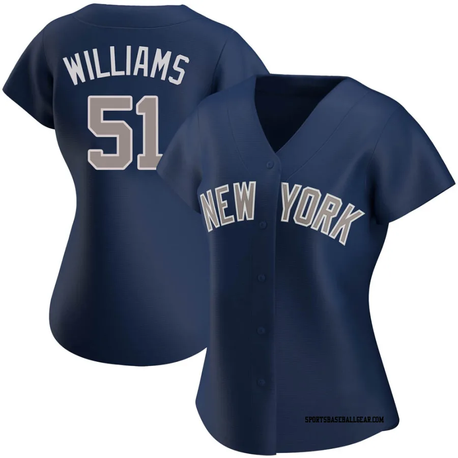 Bernie Williams Women's New York Yankees Navy Replica Alternate Jersey