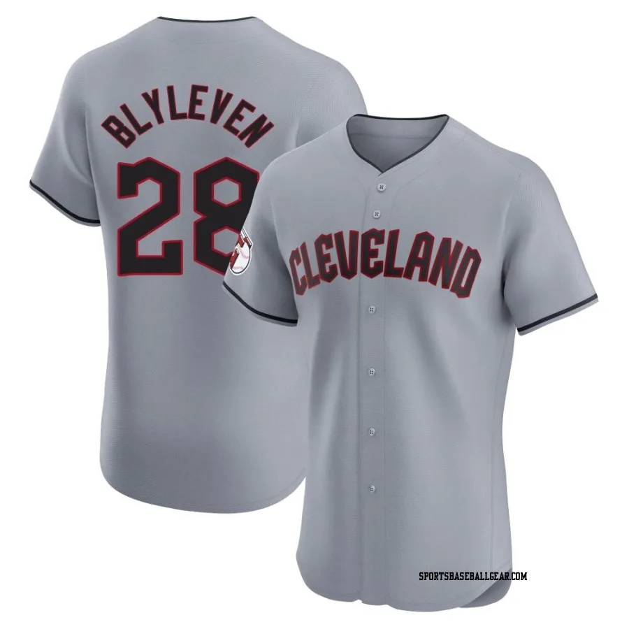 Bert Blyleven Men's Cleveland Guardians Gray Elite Road Jersey