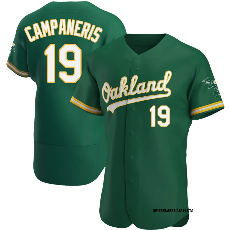 Bert Campaneris Men's Oakland Athletics Green Authentic Kelly Alternate Jersey