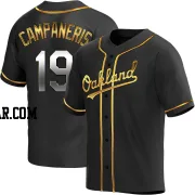 Bert Campaneris Youth Oakland Athletics Black Golden Replica Alternate Jersey