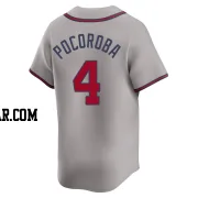 Biff Pocoroba Men's Atlanta Braves Gray Limited Away Jersey