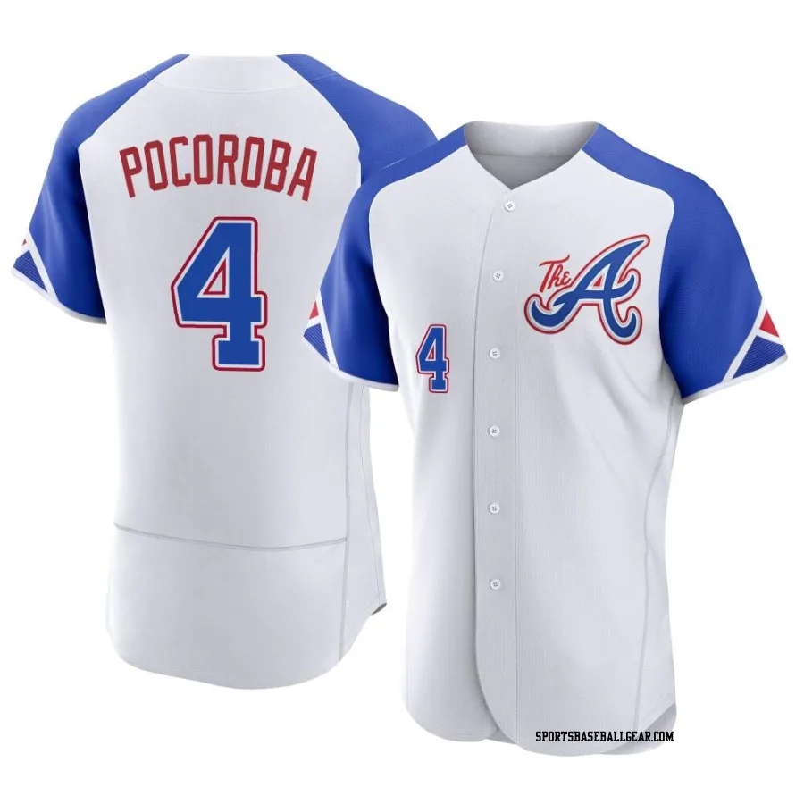 Biff Pocoroba Men's Atlanta Braves White Authentic 2023 City Connect Jersey
