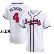 Biff Pocoroba Men's Atlanta Braves White Elite Home Jersey