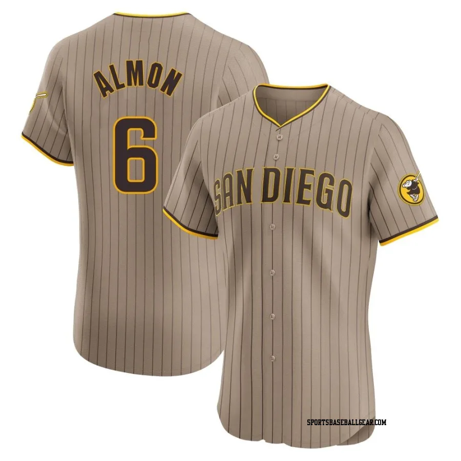 Bill Almon Men's San Diego Padres Brown Elite Alternate Jersey