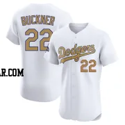 Bill Buckner Men's Los Angeles Dodgers Gold Elite White 2025 Collection Jersey