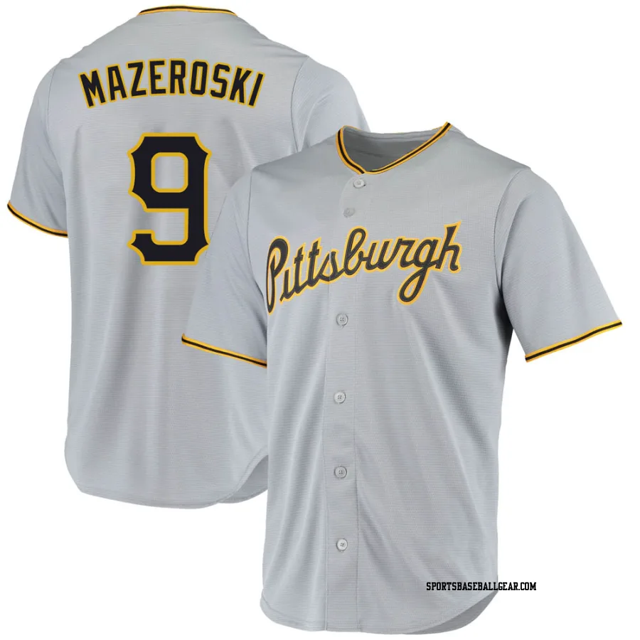 Bill Mazeroski Men's Pittsburgh Pirates Gray Replica Road Jersey