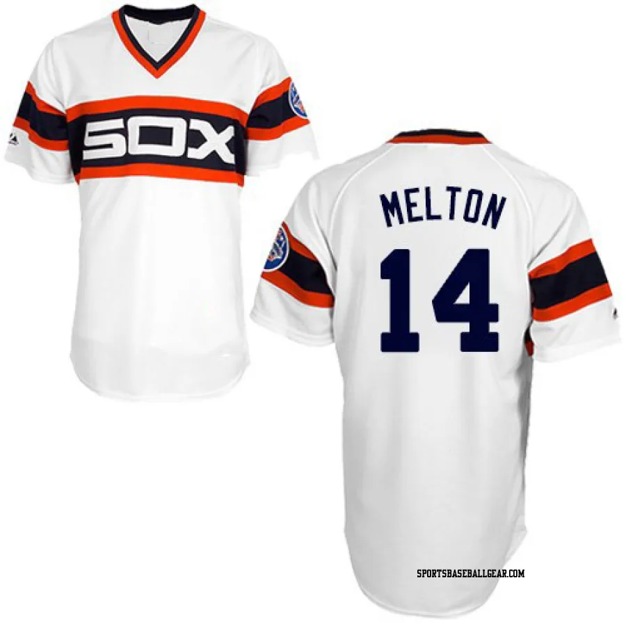 Bill Melton Men's Chicago White Sox White Authentic 1983 Throwback Jersey
