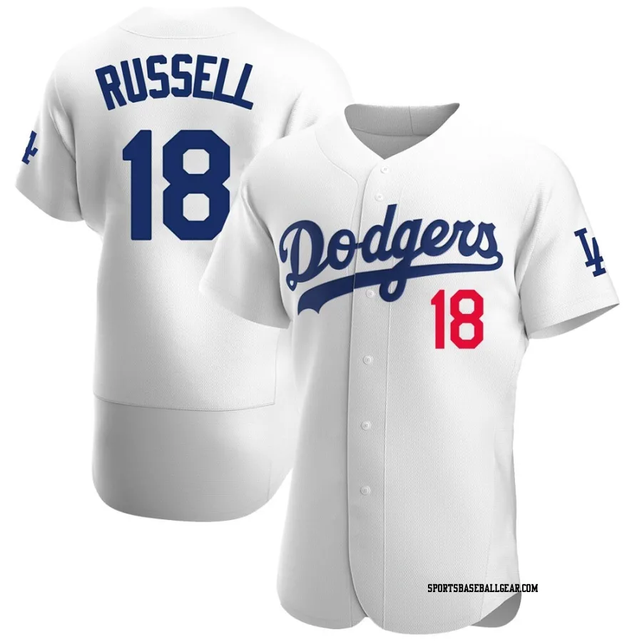 Bill Russell Men's Los Angeles Dodgers White Authentic Home Jersey