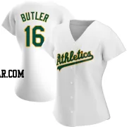 Billy Butler Women's Oakland Athletics White Replica Home Jersey