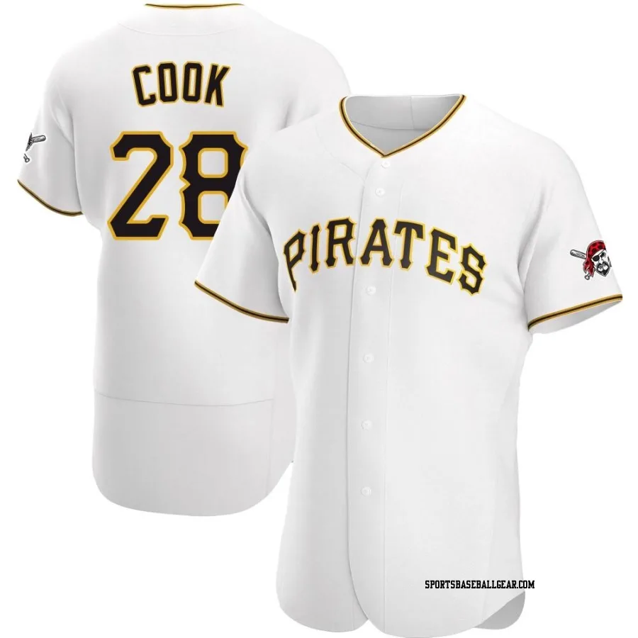 Billy Cook Men's Pittsburgh Pirates White Authentic Home Jersey