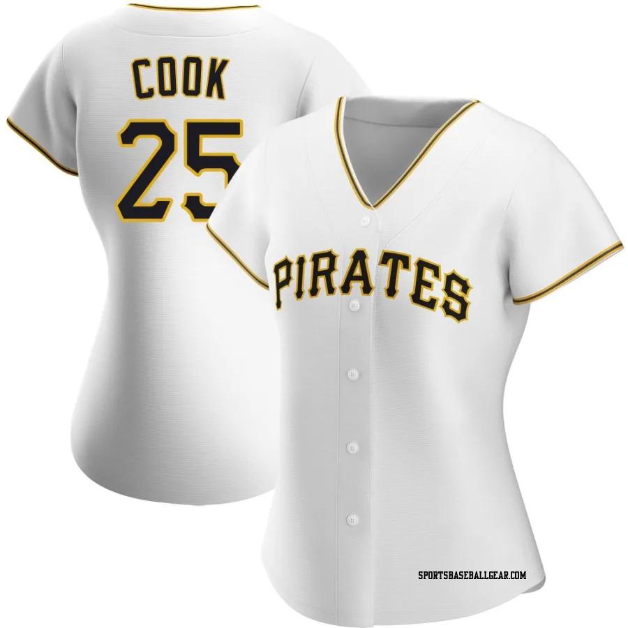 Billy Cook Women's Pittsburgh Pirates White Authentic Home Jersey