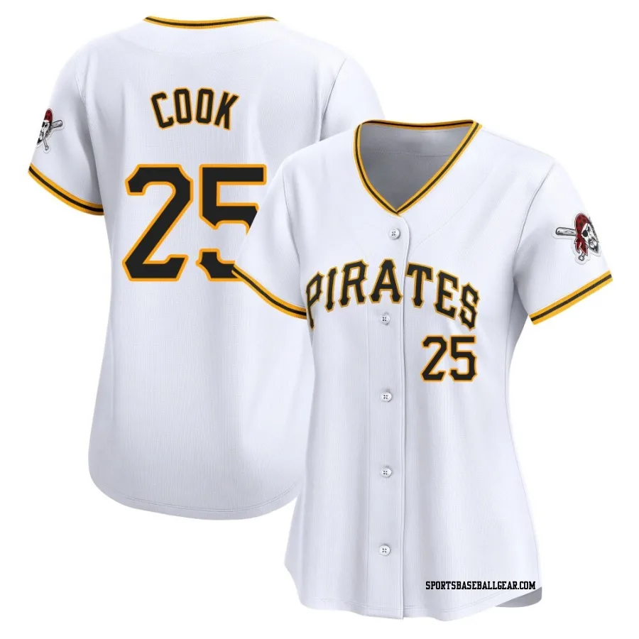Billy Cook Women's Pittsburgh Pirates White Limited Home Jersey