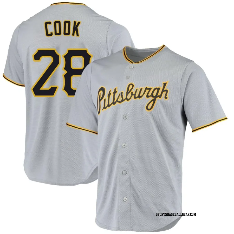 Billy Cook Youth Pittsburgh Pirates Gray Replica Road Jersey