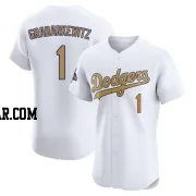 Billy Grabarkewitz Men's Los Angeles Dodgers Gold Elite White 2025 Collection Jersey