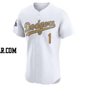 Billy Grabarkewitz Men's Los Angeles Dodgers Gold Elite White 2025 Collection Jersey