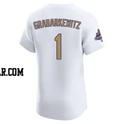 Billy Grabarkewitz Men's Los Angeles Dodgers Gold Elite White 2025 Collection Jersey