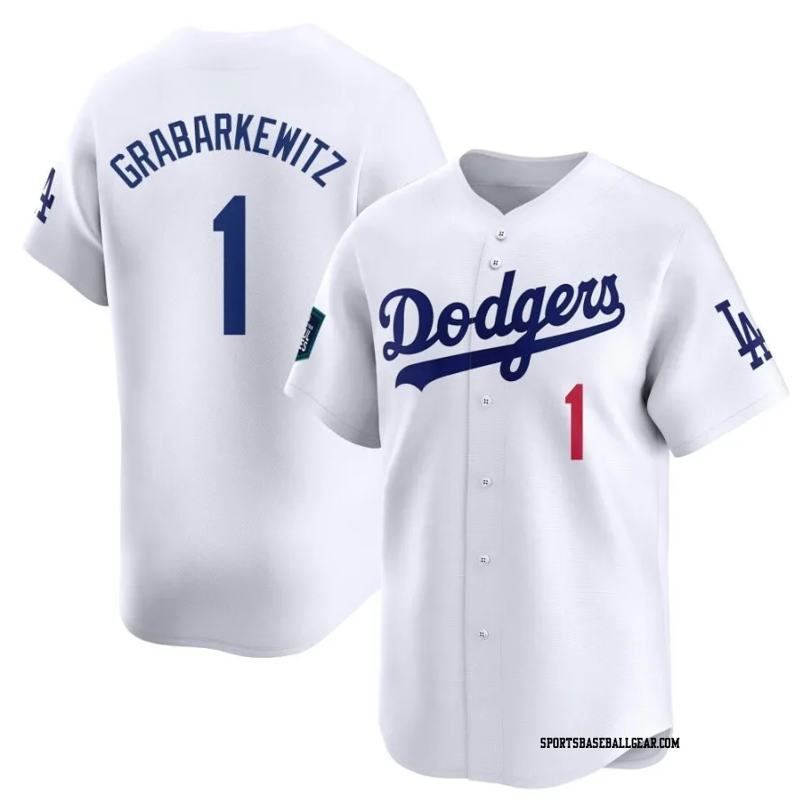 Billy Grabarkewitz Men's Los Angeles Dodgers White Limited 2024 World Tour Seoul Series Home Jersey