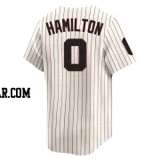 Billy Hamilton Men's Chicago White Sox Cream Limited Throwback Cooperstown Jersey