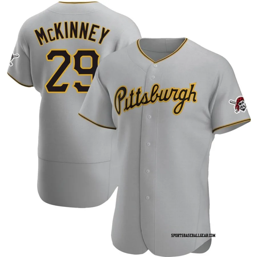 Billy McKinney Men's Pittsburgh Pirates Gray Authentic Road Jersey