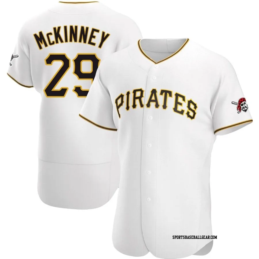Billy McKinney Men's Pittsburgh Pirates White Authentic Home Jersey