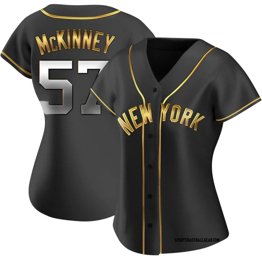 Billy McKinney Women's New York Yankees Black Golden Replica Alternate Jersey