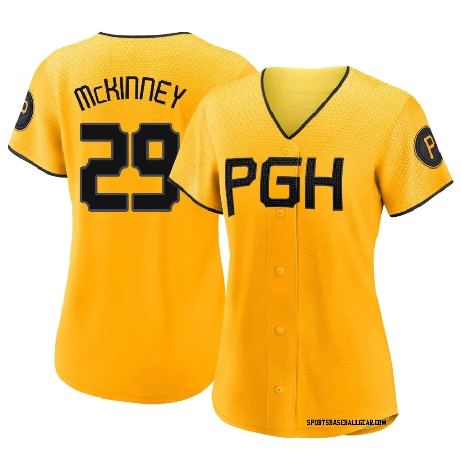 Billy McKinney Women's Pittsburgh Pirates Gold Replica 2023 City Connect Jersey
