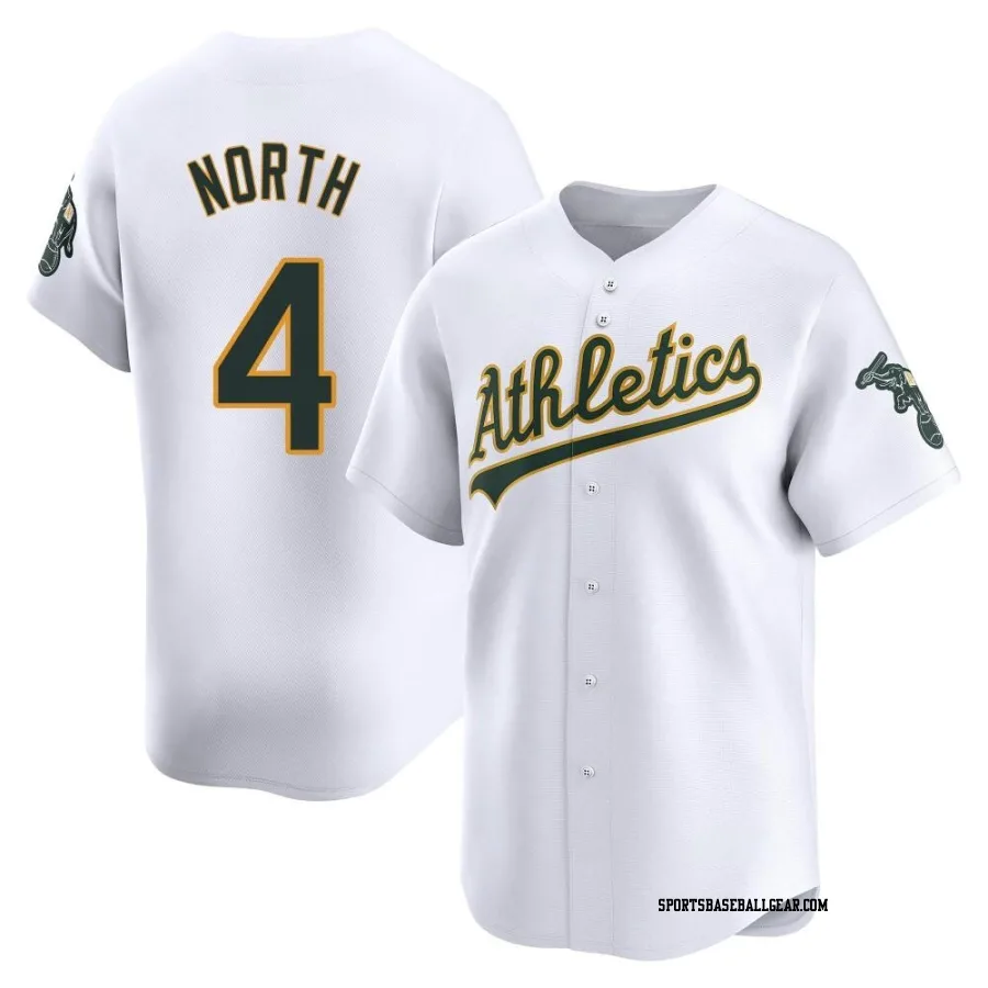 Billy North Men's Oakland Athletics White Limited Home Jersey