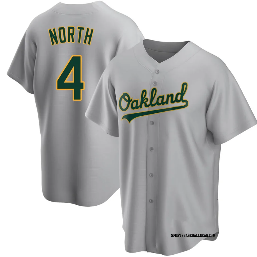 Billy North Youth Oakland Athletics Gray Replica Road Jersey