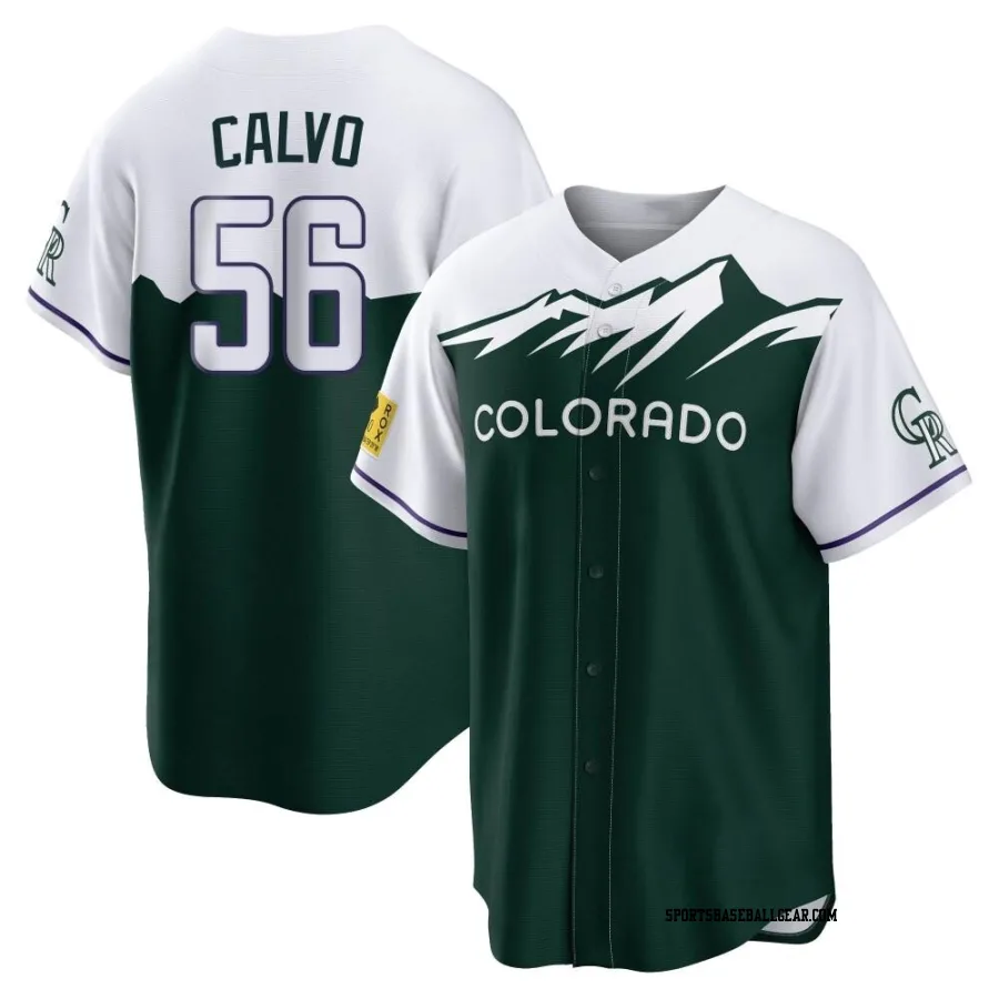 Blair Calvo Men&#039;s Colorado Rockies Green Replica 2022 City Connect Jersey