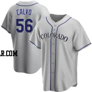 Blair Calvo Youth Colorado Rockies Gray Replica Road Jersey