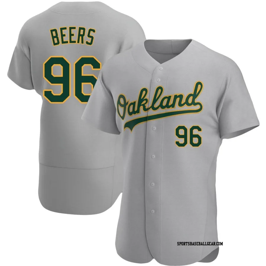 Blake Beers Men's Oakland Athletics Gray Authentic Road Jersey