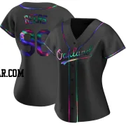 Blake Beers Women's Oakland Athletics Black Holographic Replica Alternate Jersey