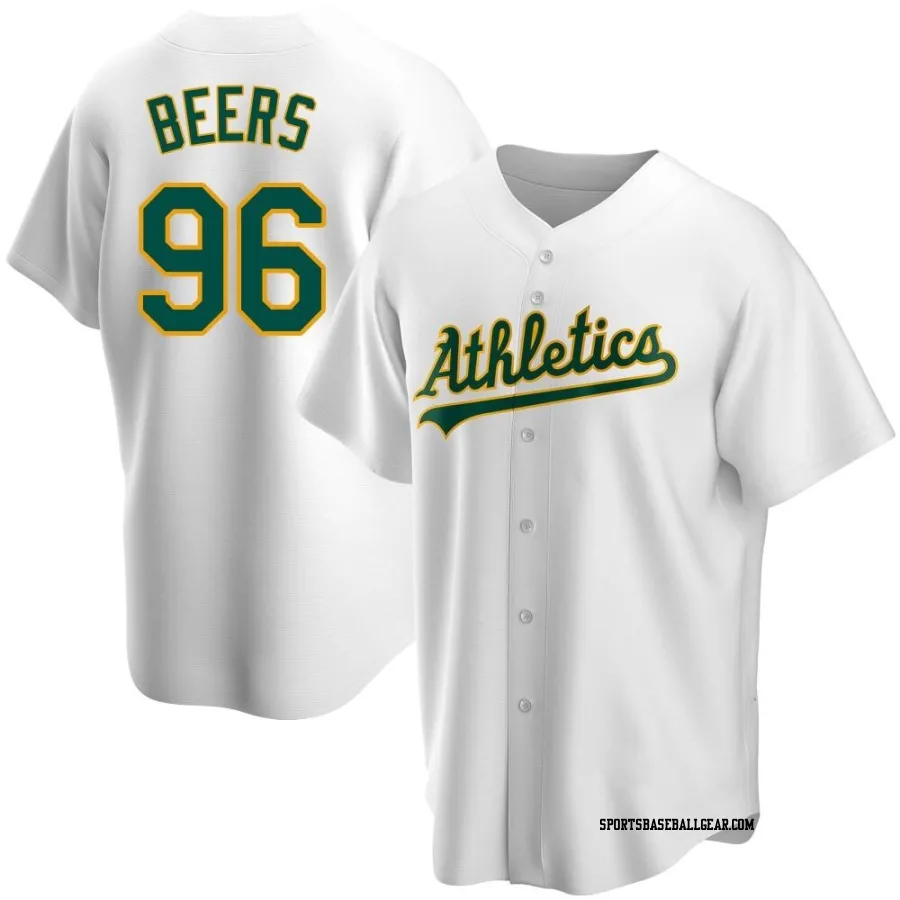 Blake Beers Youth Oakland Athletics White Replica Home Jersey