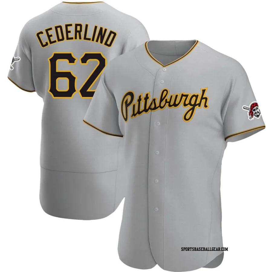 Blake Cederlind Men's Pittsburgh Pirates Gray Authentic Road Jersey