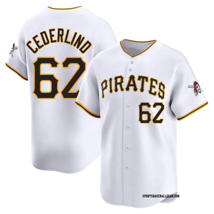 Blake Cederlind Men's Pittsburgh Pirates White Limited Home Jersey