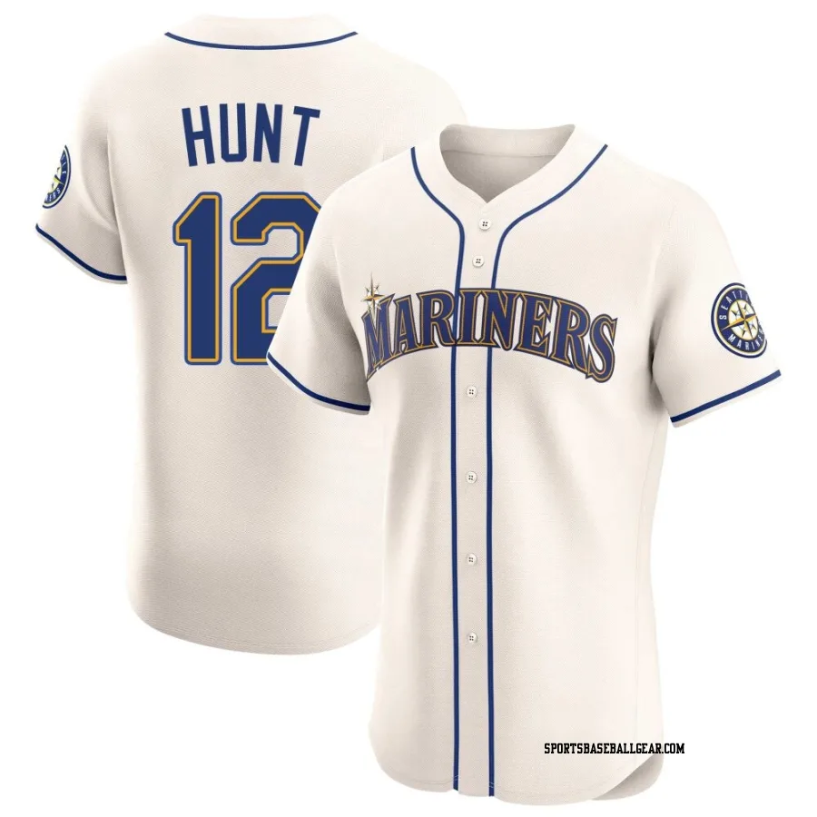 Blake Hunt Men's Seattle Mariners Cream Elite Alternate Jersey