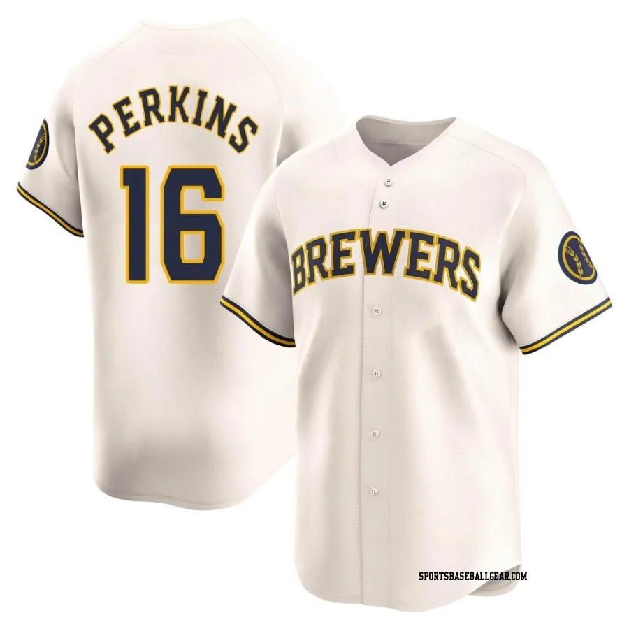 Blake Perkins Youth Milwaukee Brewers Cream Limited Home Jersey