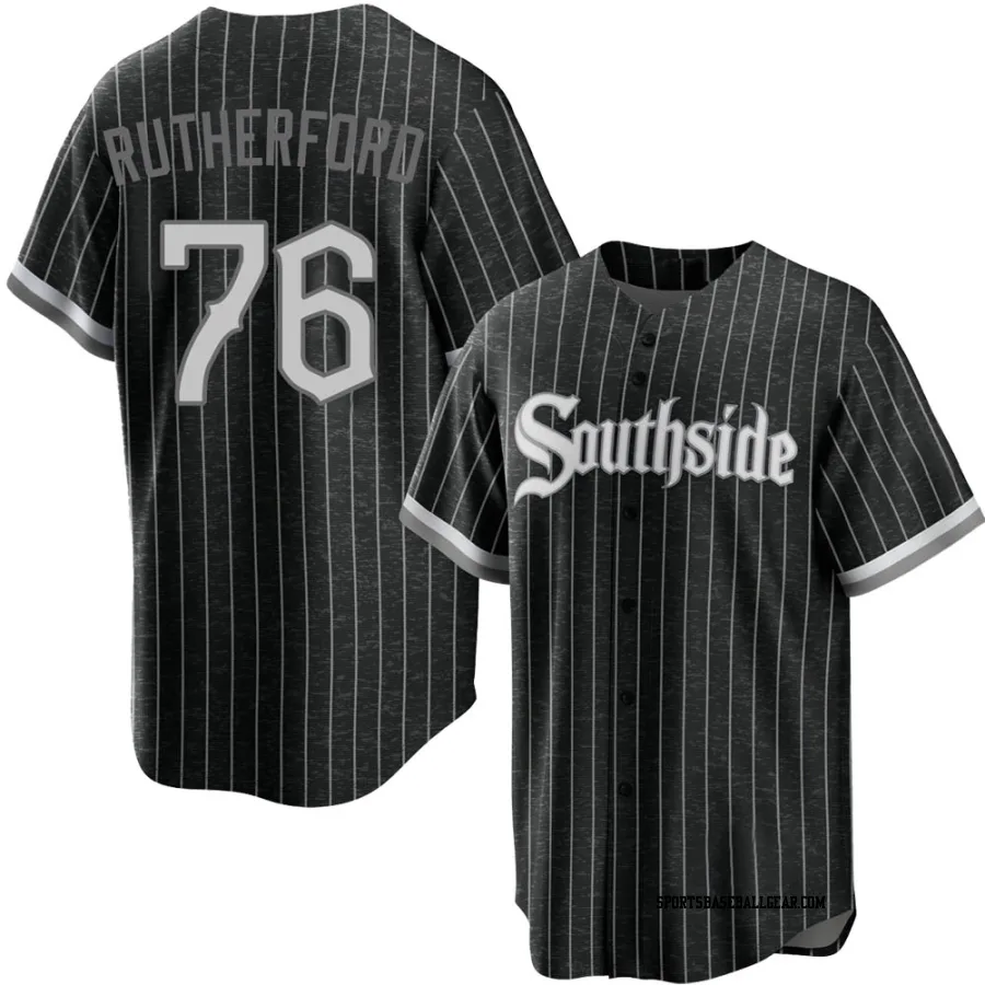 Blake Rutherford Men's Chicago White Sox Black Replica 2021 City Connect Jersey