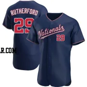 Blake Rutherford Men's Washington Nationals Navy Authentic Alternate Jersey