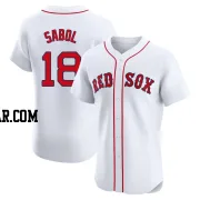 Blake Sabol Men's Boston Red Sox White Elite Home Patch Jersey