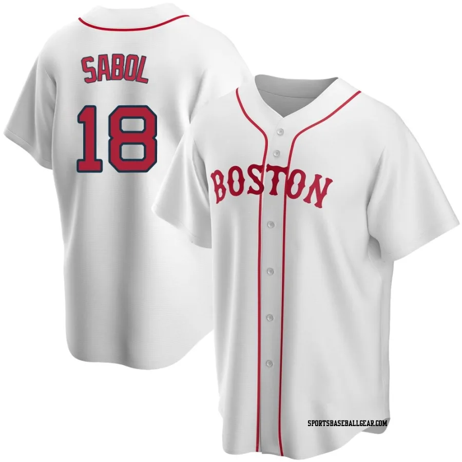 Blake Sabol Youth Boston Red Sox White Replica Alternate Jersey