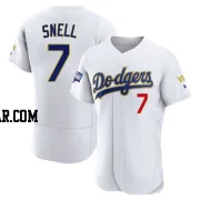 Blake Snell Men's Los Angeles Dodgers White/Gold Authentic 2021 Gold Program Player Jersey