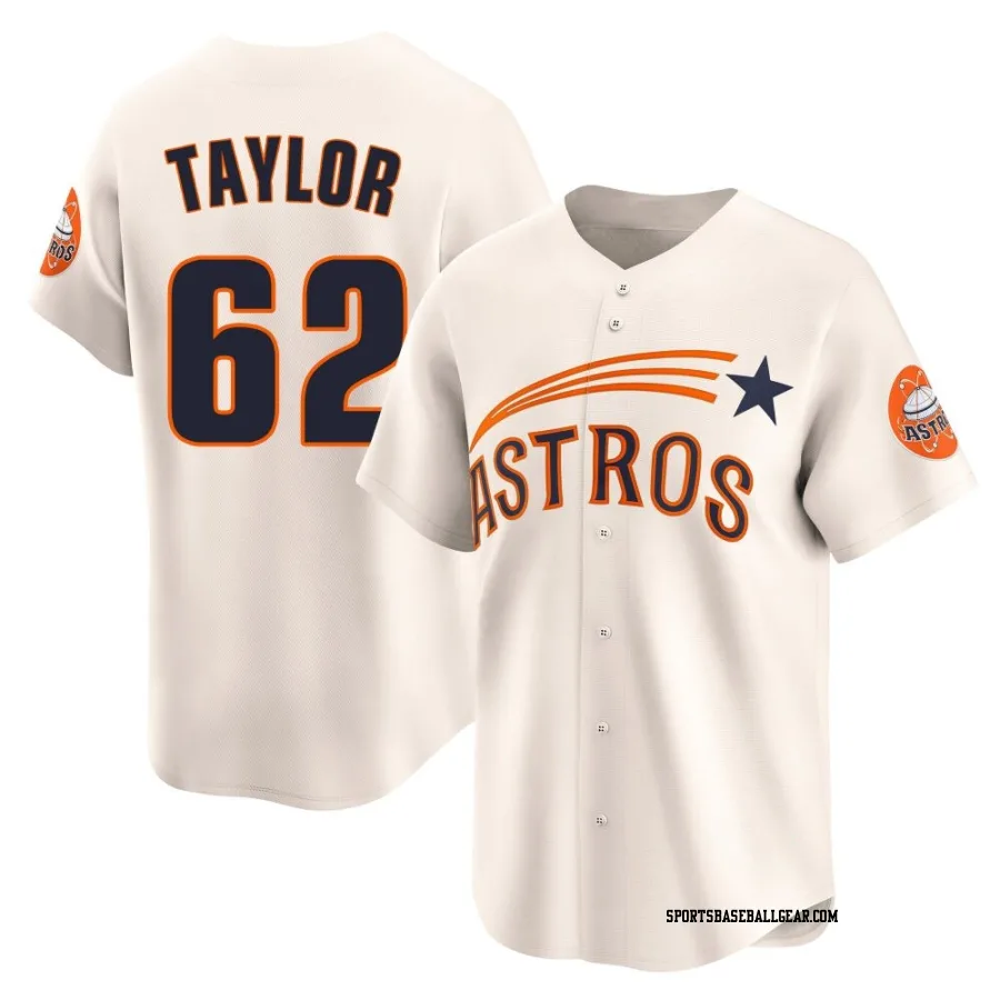Blake Taylor Men's Houston Astros Cream Limited Throwback Cooperstown Collection Jersey